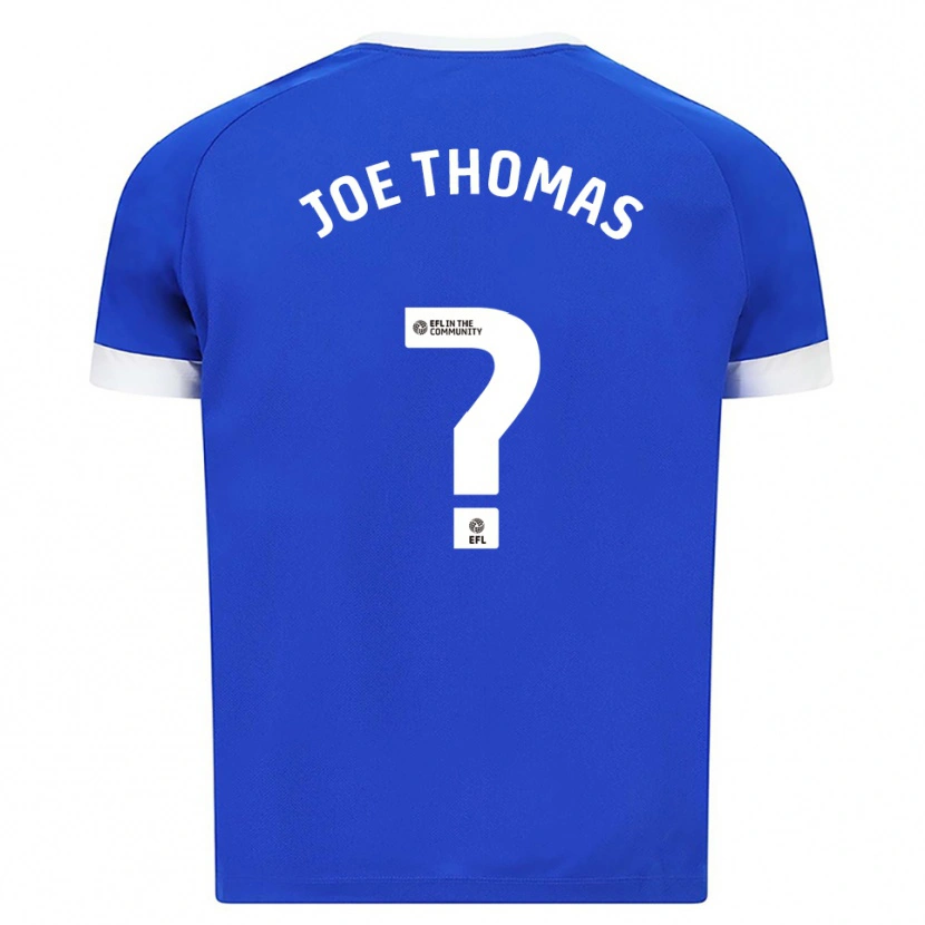 Danxen Mænd Joe Thomas #0 Blå Hvid Hjemmebane Spillertrøjer 2025/26 Trøje T-Shirt