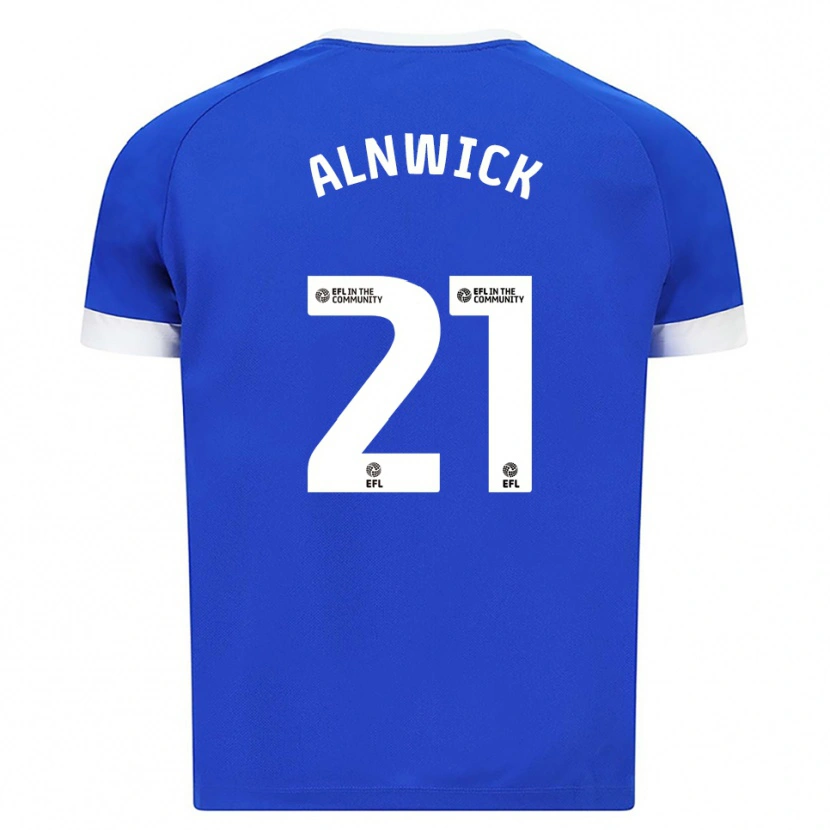 Danxen Mænd Jak Alnwick #21 Blå Hvid Hjemmebane Spillertrøjer 2025/26 Trøje T-Shirt