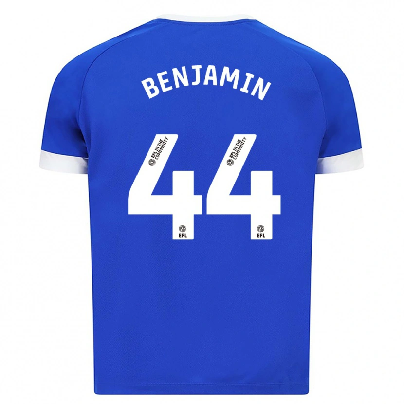 Danxen Mænd Xavier Benjamin #44 Blå Hvid Hjemmebane Spillertrøjer 2025/26 Trøje T-Shirt