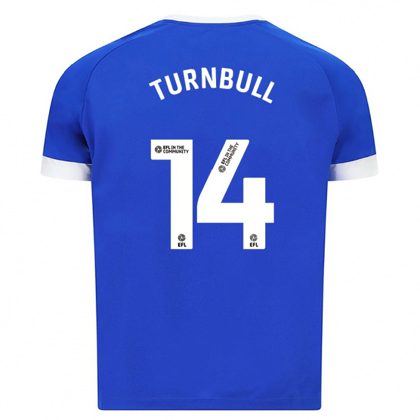 Danxen Mænd David Turnbull #14 Blå Hvid Hjemmebane Spillertrøjer 2025/26 Trøje T-Shirt