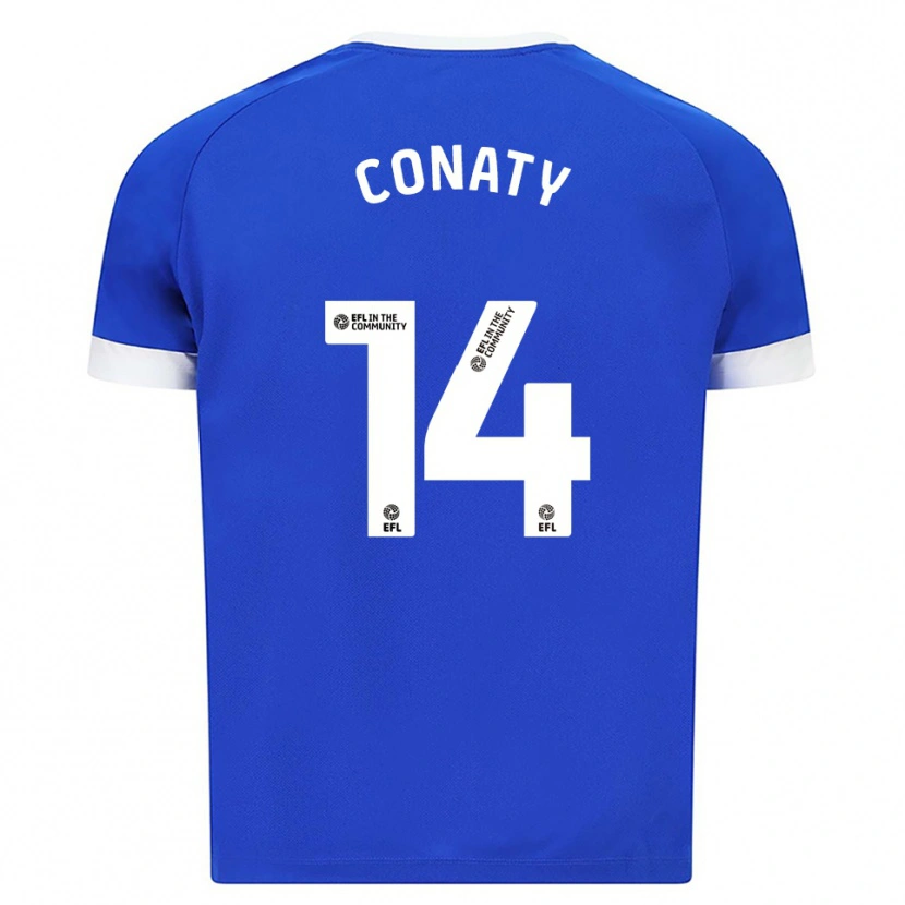 Danxen Mænd Keano Conaty #14 Blå Hvid Hjemmebane Spillertrøjer 2025/26 Trøje T-Shirt