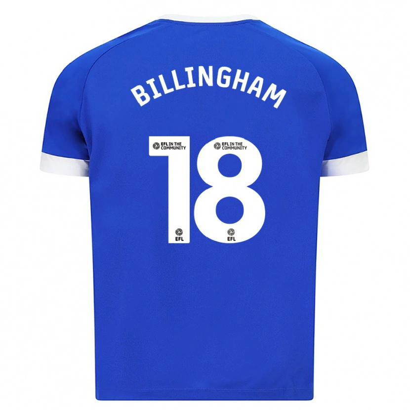 Danxen Mænd Lily Billingham #18 Blå Hvid Hjemmebane Spillertrøjer 2025/26 Trøje T-Shirt