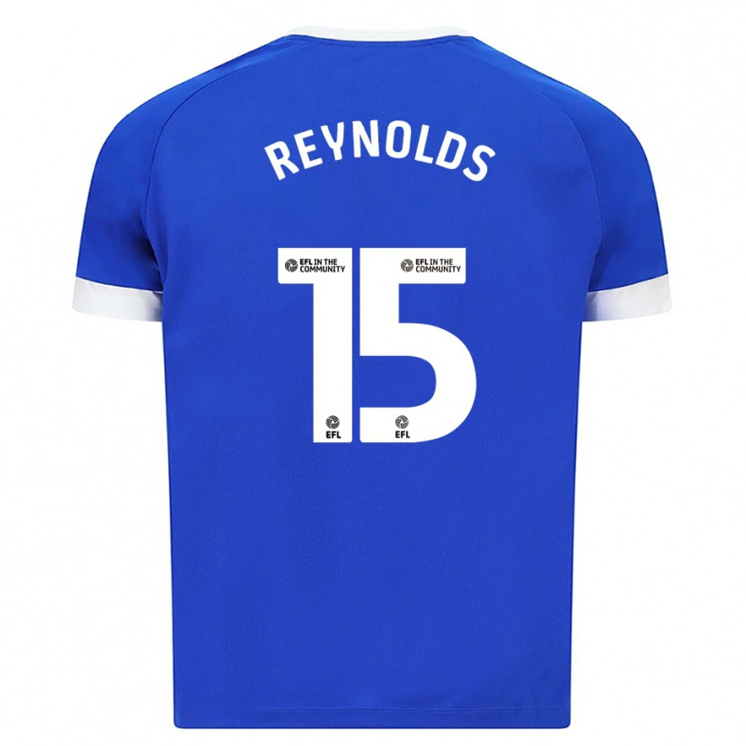 Danxen Mænd Oliver Reynolds #15 Blå Hvid Hjemmebane Spillertrøjer 2025/26 Trøje T-Shirt