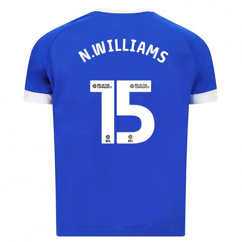 Danxen Mænd Noah Williams #15 Blå Hvid Hjemmebane Spillertrøjer 2025/26 Trøje T-Shirt