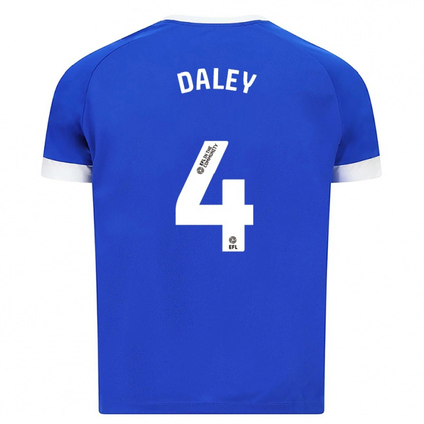 Danxen Mænd Hannah Daley #4 Blå Hvid Hjemmebane Spillertrøjer 2025/26 Trøje T-Shirt