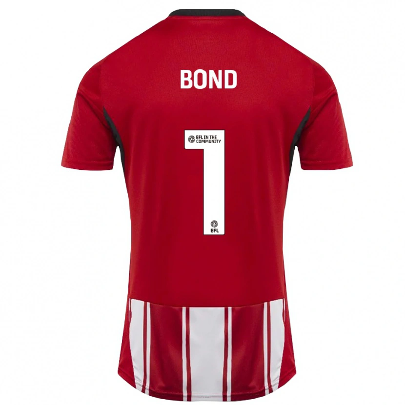 Danxen Mænd Abbi Bond #1 Rød Hvid Sort Hjemmebane Spillertrøjer 2025/26 Trøje T-Shirt