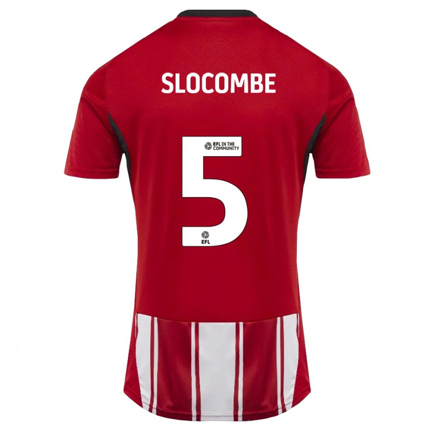 Danxen Mænd Fearne Slocombe #5 Rød Hvid Sort Hjemmebane Spillertrøjer 2025/26 Trøje T-Shirt