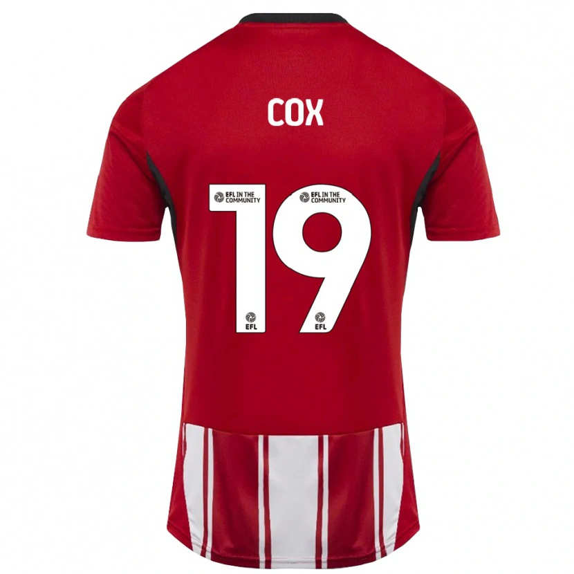 Danxen Mænd Sonny Cox #19 Rød Hvid Sort Hjemmebane Spillertrøjer 2025/26 Trøje T-Shirt