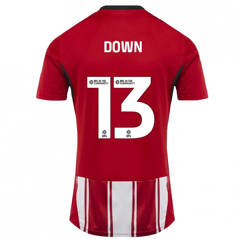 Danxen Mænd Sam Down #13 Rød Hvid Sort Hjemmebane Spillertrøjer 2025/26 Trøje T-Shirt