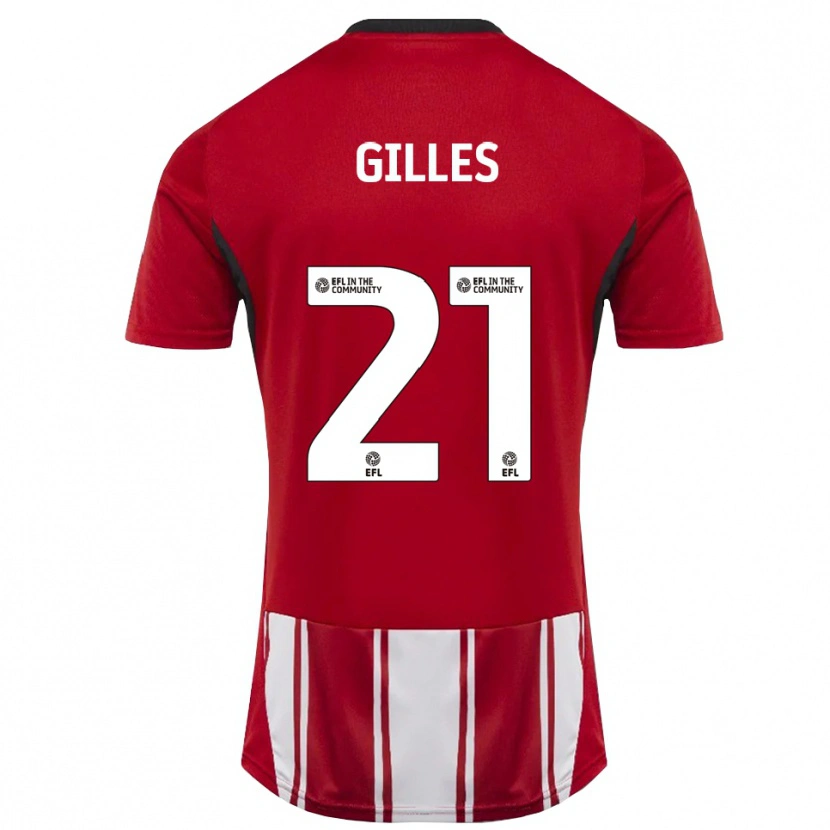 Danxen Mænd Sophie Gilles #21 Rød Hvid Sort Hjemmebane Spillertrøjer 2025/26 Trøje T-Shirt