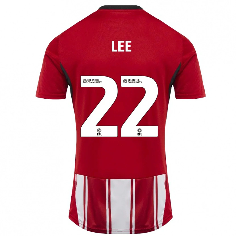 Danxen Mænd Harry Lee #22 Rød Hvid Sort Hjemmebane Spillertrøjer 2025/26 Trøje T-Shirt