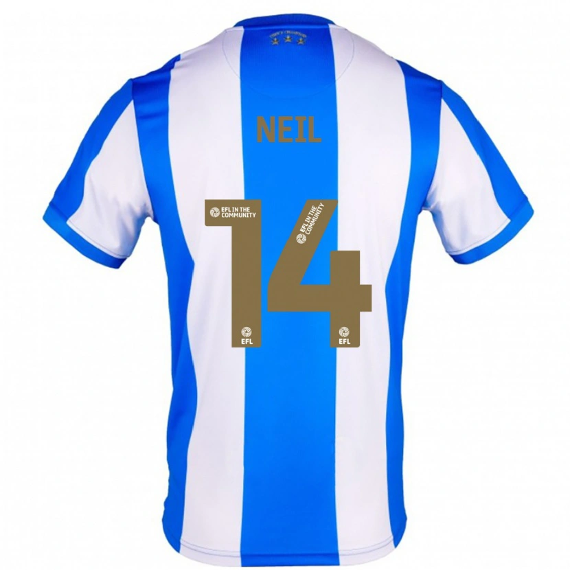 Danxen Mænd Marlie Neil #14 Blå Hvid Hjemmebane Spillertrøjer 2025/26 Trøje T-Shirt