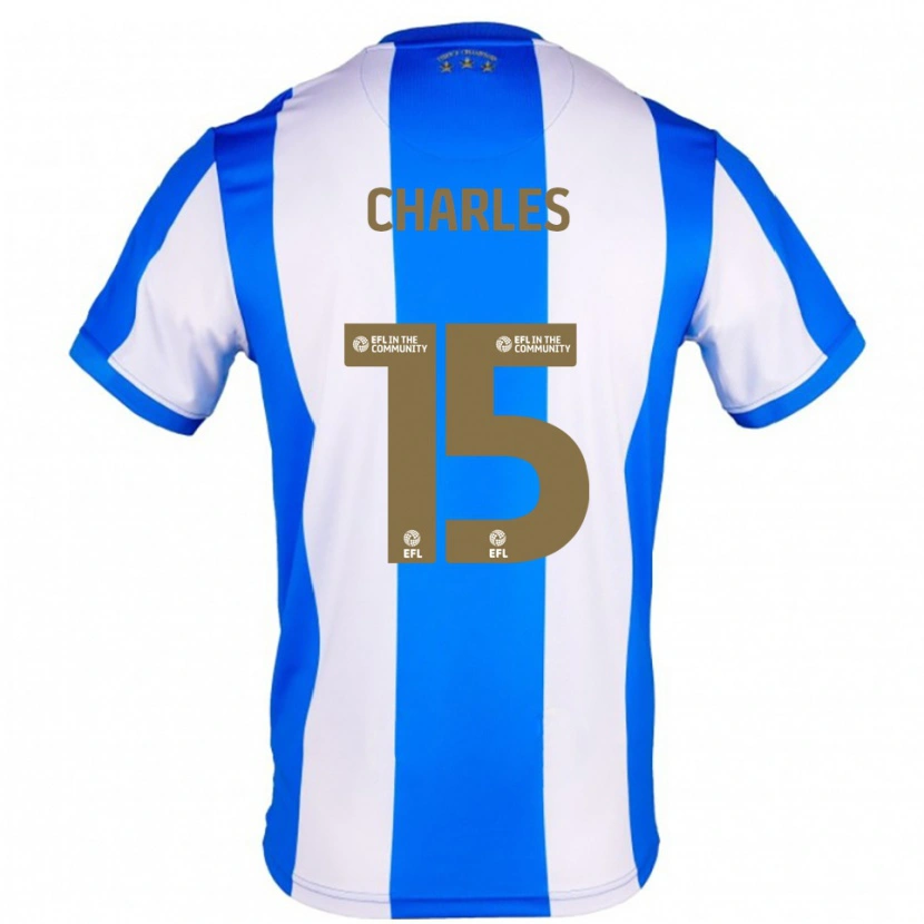 Danxen Mænd Dion Charles #15 Blå Hvid Hjemmebane Spillertrøjer 2025/26 Trøje T-Shirt