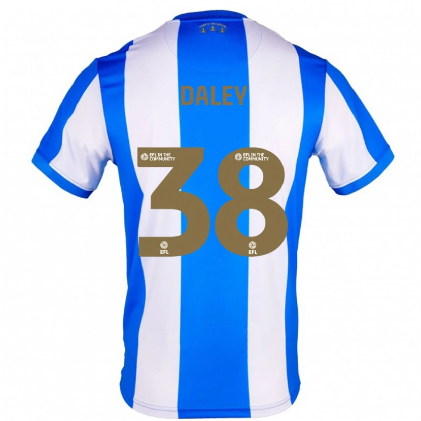 Danxen Mænd Luke Daley #38 Blå Hvid Hjemmebane Spillertrøjer 2025/26 Trøje T-Shirt