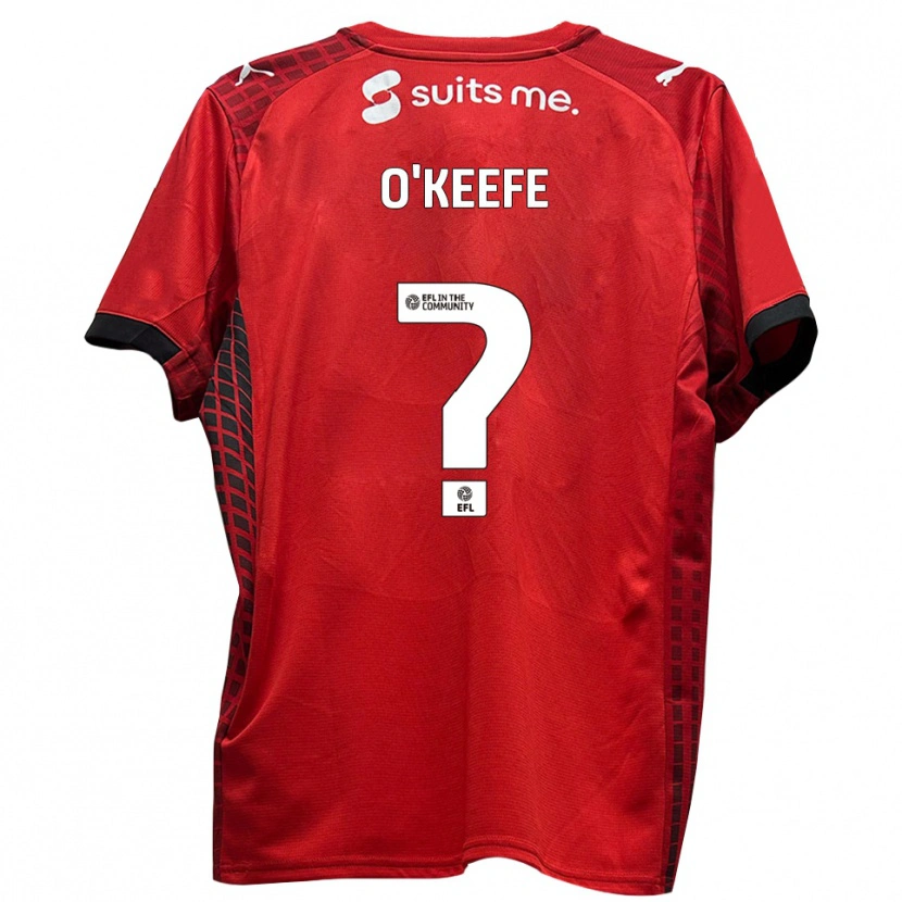 Danxen Mænd Zak O'keefe #0 Rød Sort Hjemmebane Spillertrøjer 2025/26 Trøje T-Shirt