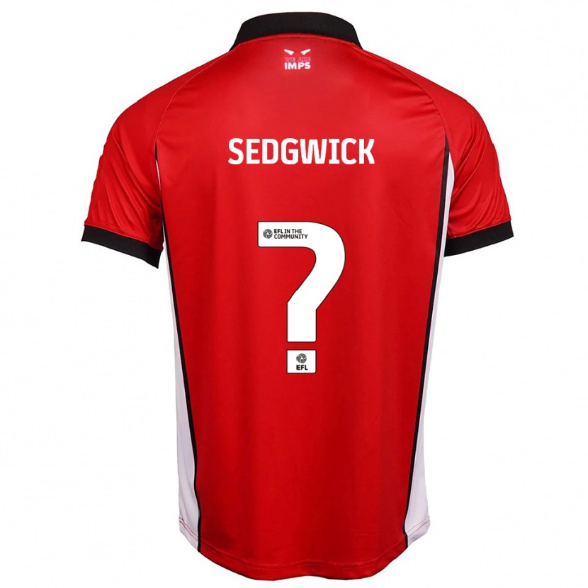 Danxen Mænd Amelia Sedgwick #0 Rød Hvid Hjemmebane Spillertrøjer 2025/26 Trøje T-Shirt