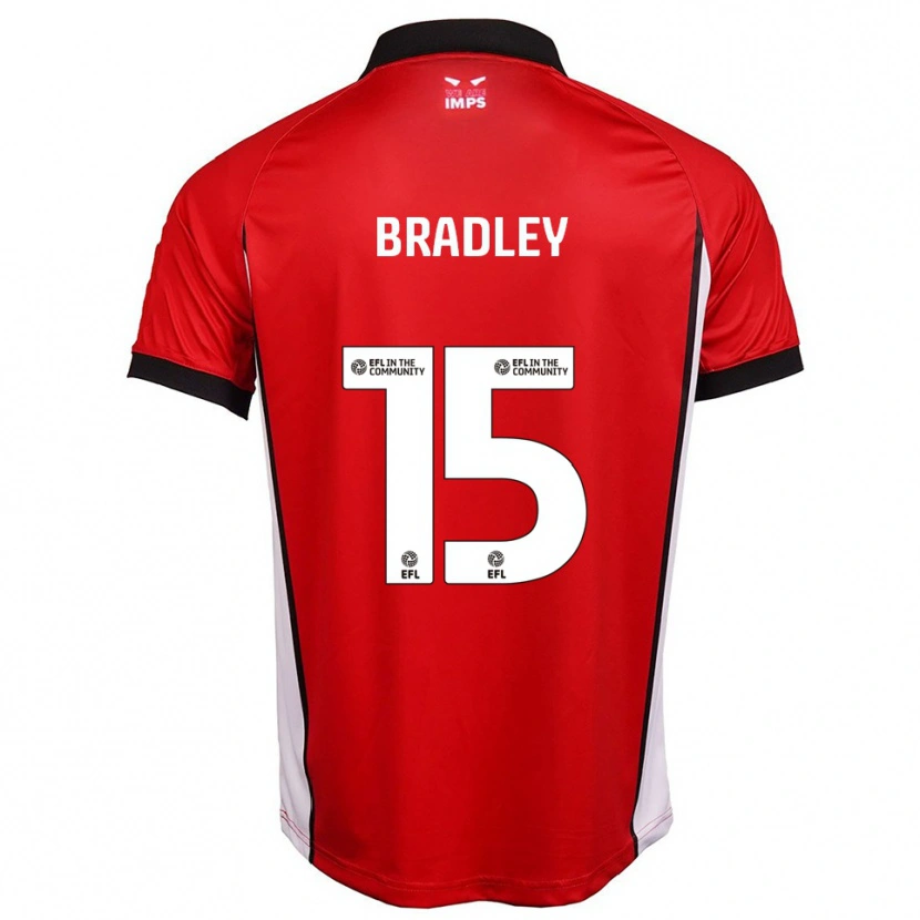 Danxen Mænd Sonny Bradley #15 Rød Hvid Hjemmebane Spillertrøjer 2025/26 Trøje T-Shirt