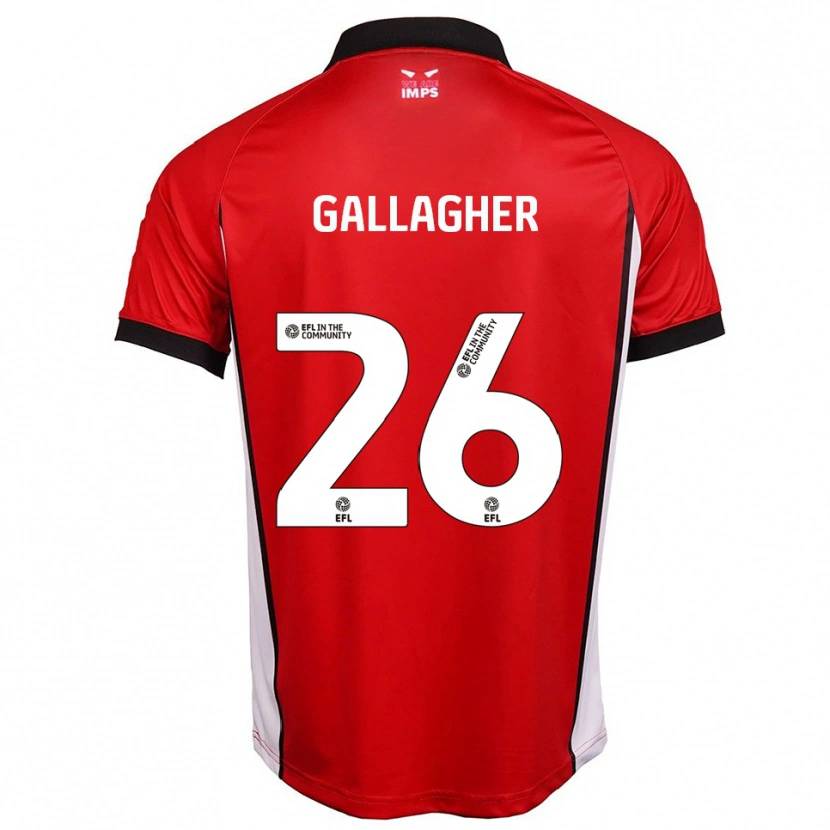 Danxen Mænd Oisín Gallagher #26 Rød Hvid Hjemmebane Spillertrøjer 2025/26 Trøje T-Shirt