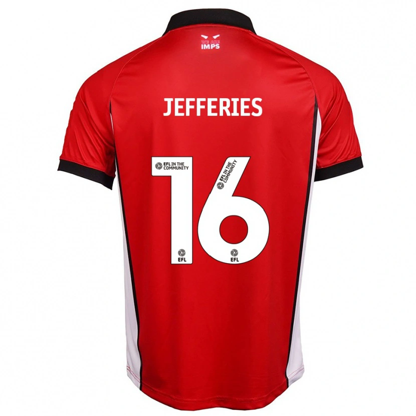 Danxen Mænd Dom Jefferies #16 Rød Hvid Hjemmebane Spillertrøjer 2025/26 Trøje T-Shirt