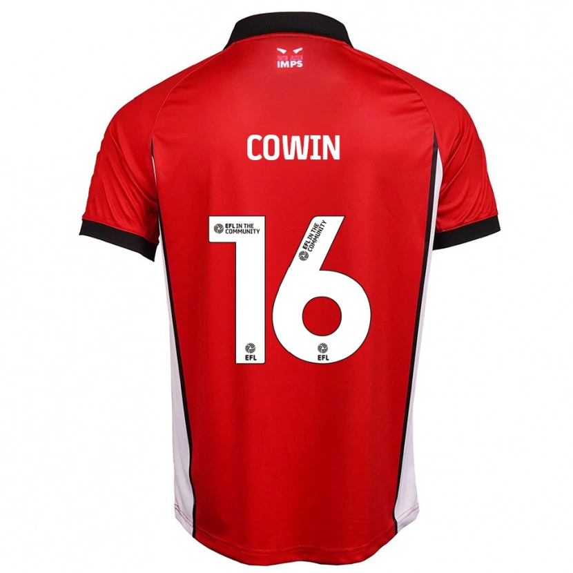 Danxen Mænd William Cowin #16 Rød Hvid Hjemmebane Spillertrøjer 2025/26 Trøje T-Shirt
