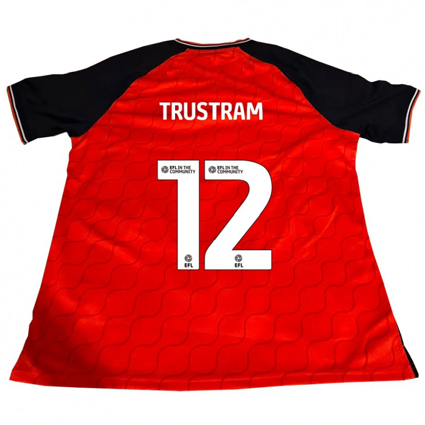 Danxen Mænd Charlie Trustram #12 Orange Sort Hvid Hjemmebane Spillertrøjer 2025/26 Trøje T-Shirt