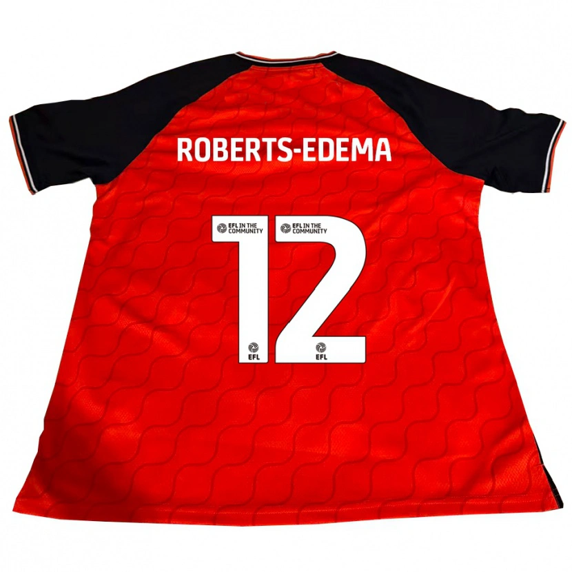 Danxen Mænd Kyron Roberts-Edema #12 Orange Sort Hvid Hjemmebane Spillertrøjer 2025/26 Trøje T-Shirt