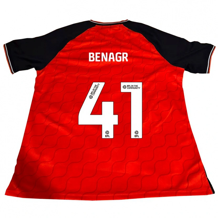 Danxen Mænd Benedict Benagr #41 Orange Sort Hvid Hjemmebane Spillertrøjer 2025/26 Trøje T-Shirt