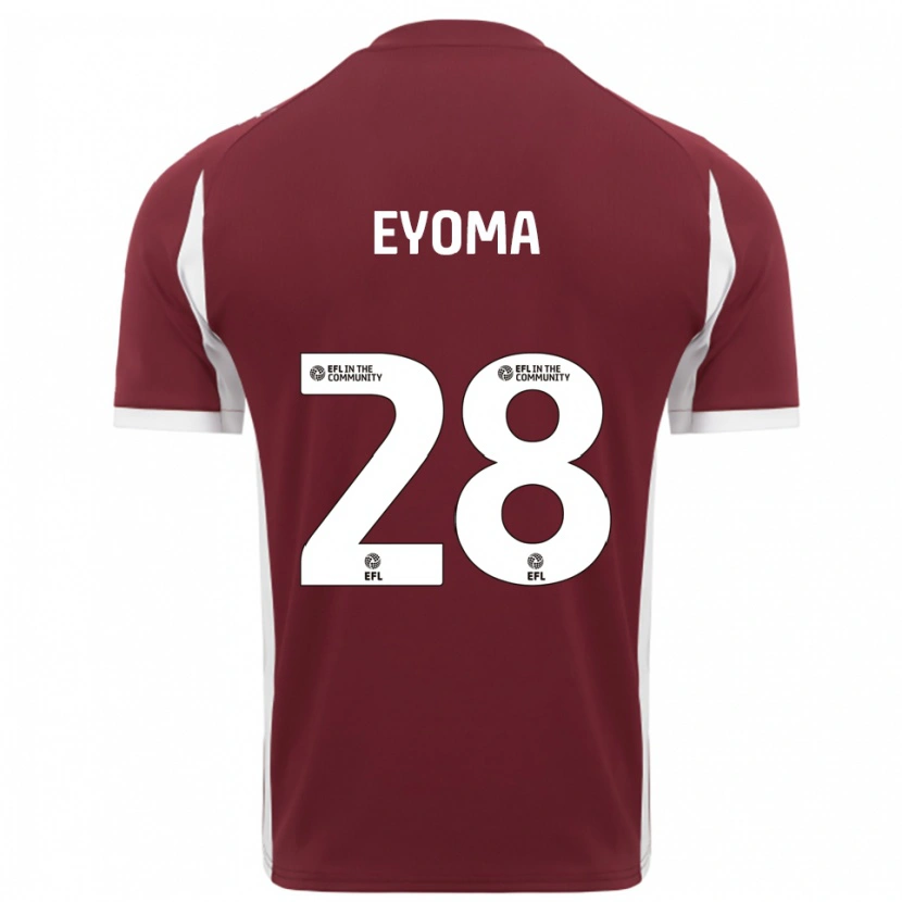Danxen Mænd Timothy Eyoma #28 Burgunder Hvid Hjemmebane Spillertrøjer 2025/26 Trøje T-Shirt