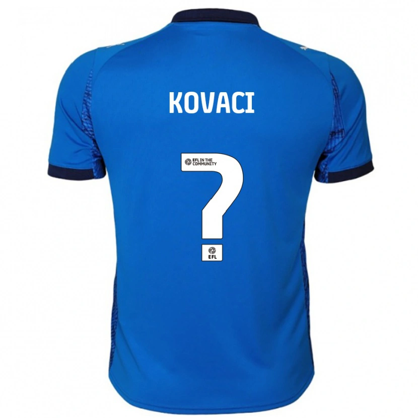 Danxen Mænd Milan Kovaci #0 Blå Hvid Hjemmebane Spillertrøjer 2025/26 Trøje T-Shirt