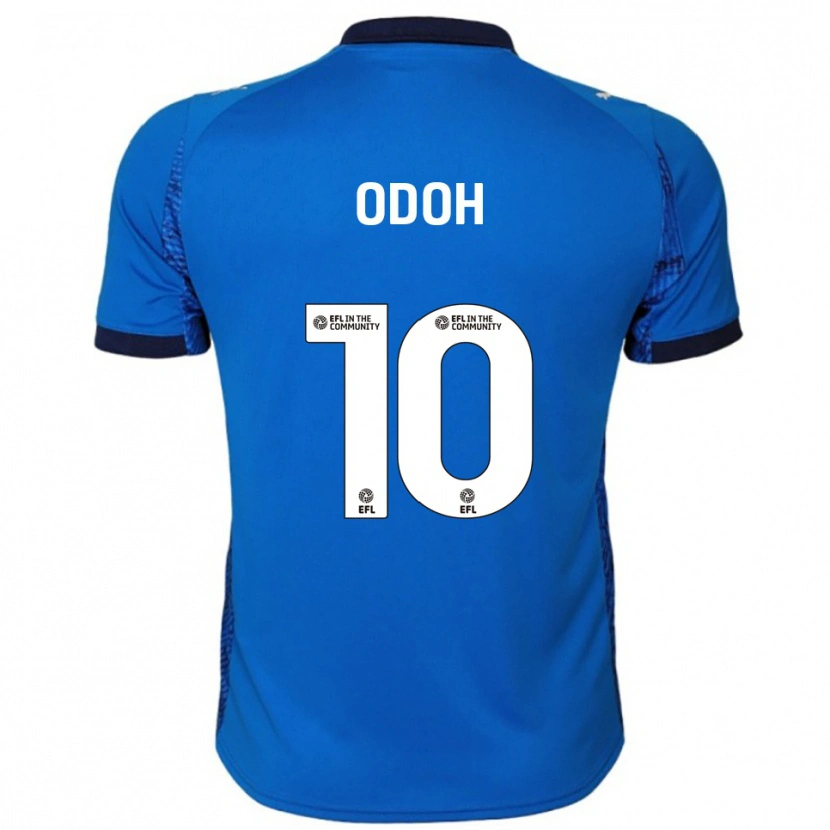 Danxen Mænd Abraham Odoh #10 Blå Hvid Hjemmebane Spillertrøjer 2025/26 Trøje T-Shirt