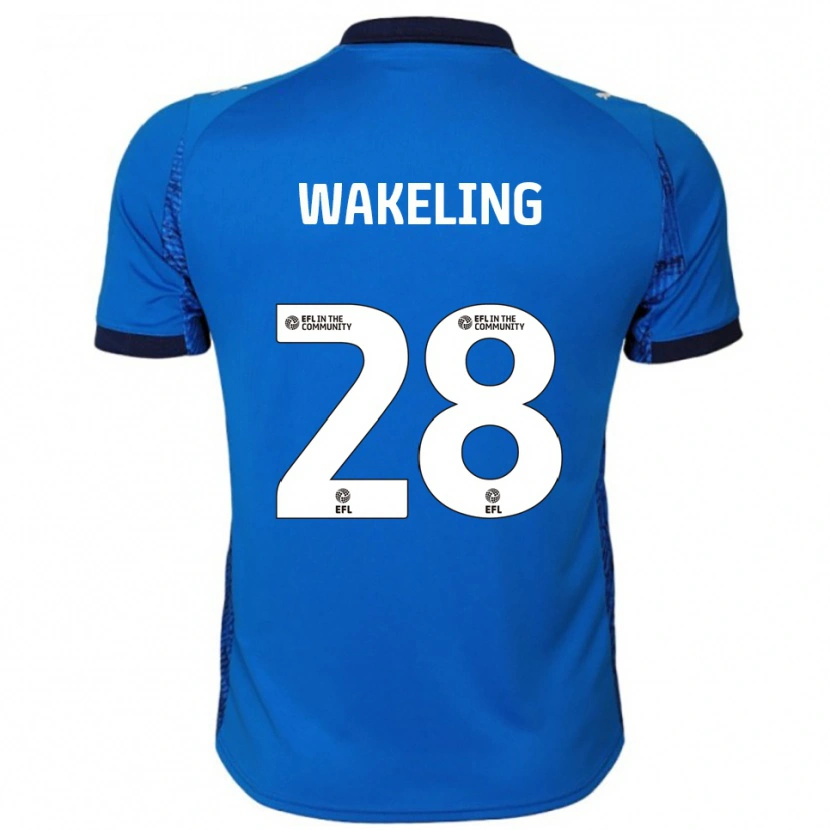 Danxen Mænd Jacob Wakeling #28 Blå Hvid Hjemmebane Spillertrøjer 2025/26 Trøje T-Shirt