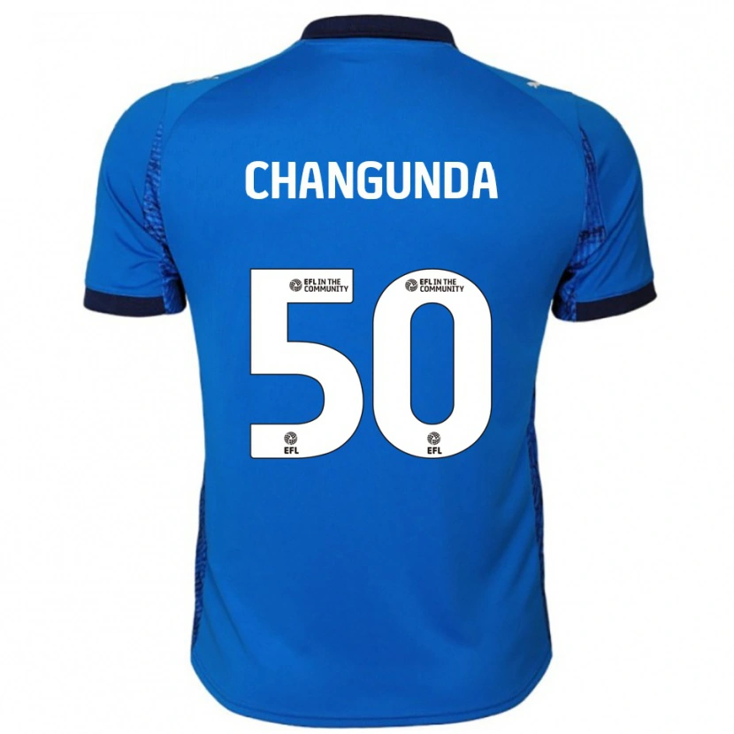 Danxen Mænd Andre Changunda #50 Blå Hvid Hjemmebane Spillertrøjer 2025/26 Trøje T-Shirt