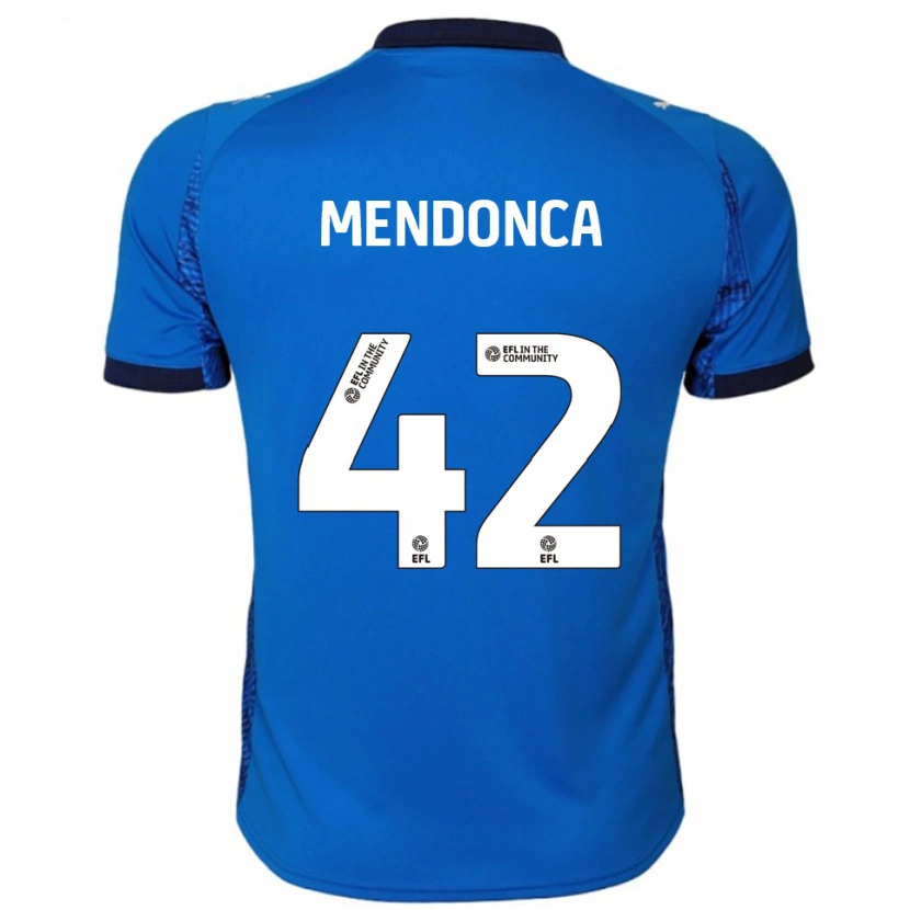 Danxen Mænd Lucca Mendonca #42 Blå Hvid Hjemmebane Spillertrøjer 2025/26 Trøje T-Shirt