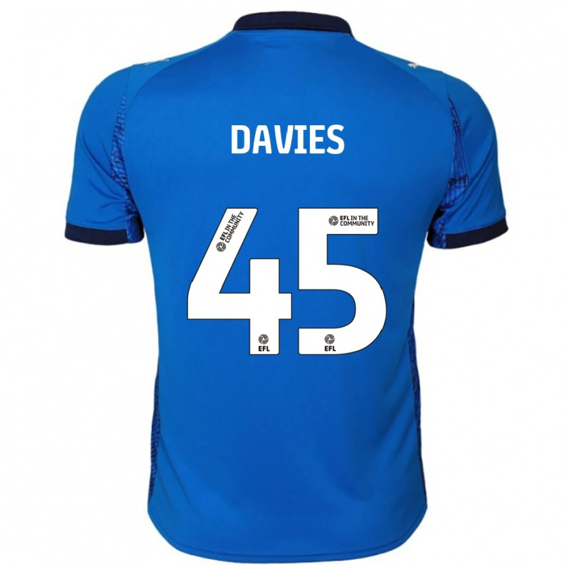 Danxen Mænd Joe Davies #45 Blå Hvid Hjemmebane Spillertrøjer 2025/26 Trøje T-Shirt