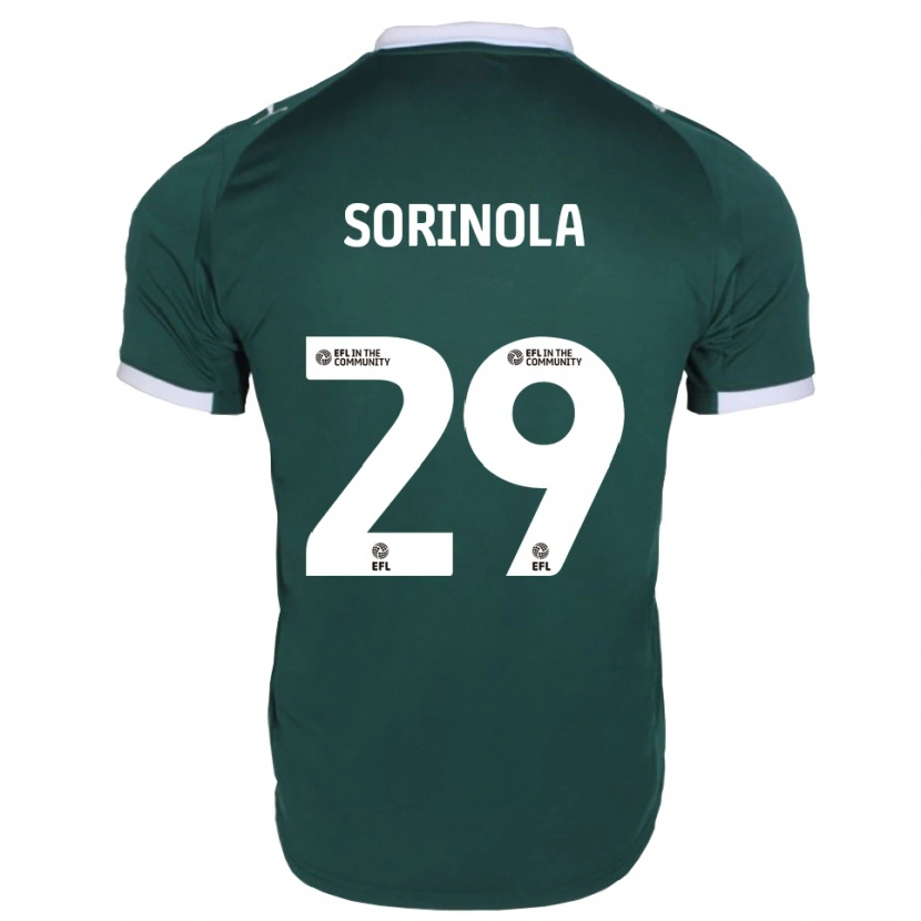 Danxen Mænd Matthew Sorinola #29 Grøn Hvid Hjemmebane Spillertrøjer 2025/26 Trøje T-Shirt
