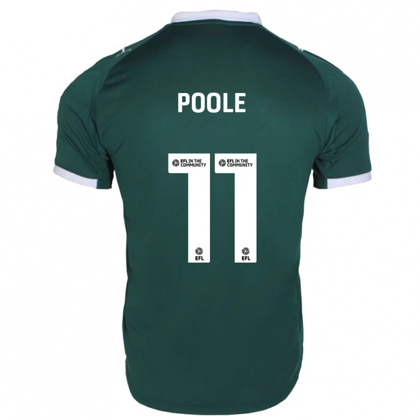 Danxen Mænd Fletcher Poole #11 Grøn Hvid Hjemmebane Spillertrøjer 2025/26 Trøje T-Shirt