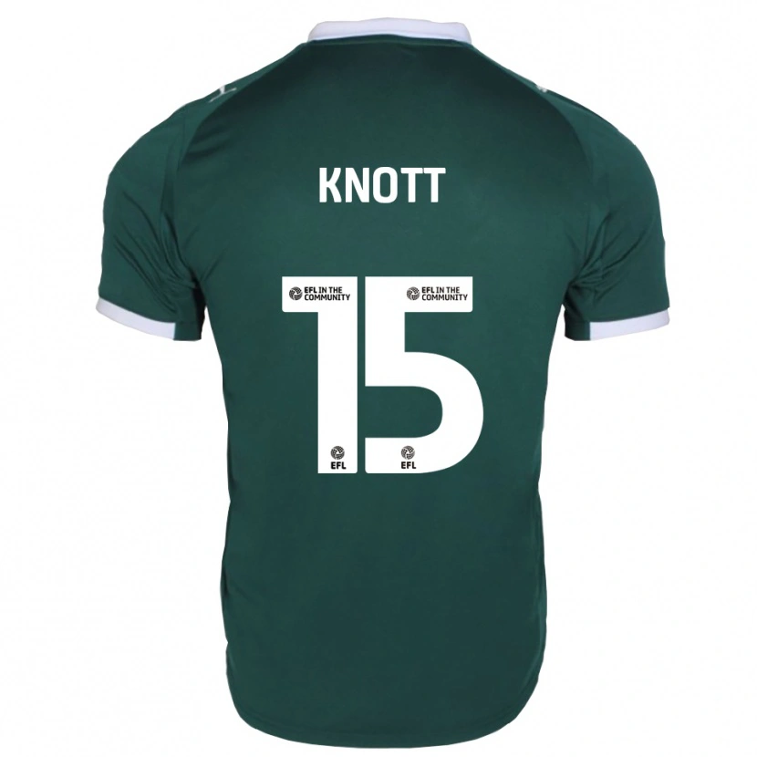 Danxen Mænd Georgie Knott #15 Grøn Hvid Hjemmebane Spillertrøjer 2025/26 Trøje T-Shirt