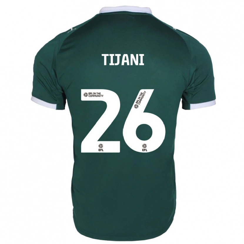 Danxen Mænd Muhamed Tijani #26 Grøn Hvid Hjemmebane Spillertrøjer 2025/26 Trøje T-Shirt