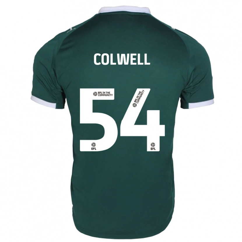Danxen Mænd Lewis Colwell #54 Grøn Hvid Hjemmebane Spillertrøjer 2025/26 Trøje T-Shirt