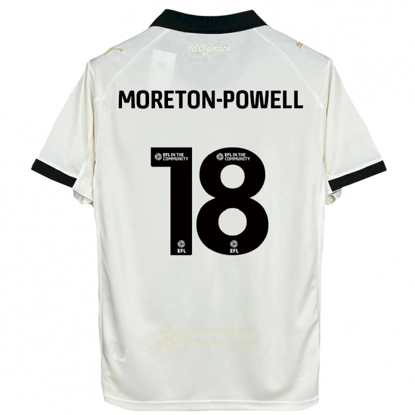 Danxen Mænd Erin Moreton-Powell #18 Off-White Sort Hjemmebane Spillertrøjer 2025/26 Trøje T-Shirt