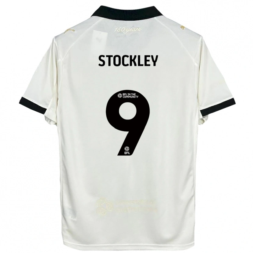 Danxen Mænd Jayden Stockley #9 Off-White Sort Hjemmebane Spillertrøjer 2025/26 Trøje T-Shirt