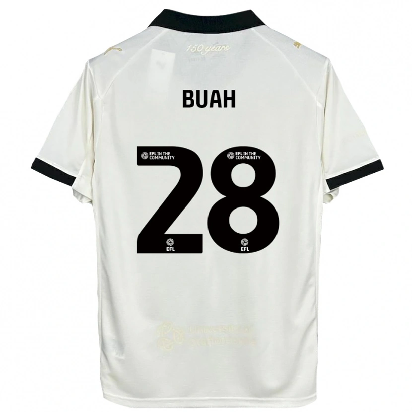 Danxen Mænd Andrew Buah #28 Off-White Sort Hjemmebane Spillertrøjer 2025/26 Trøje T-Shirt