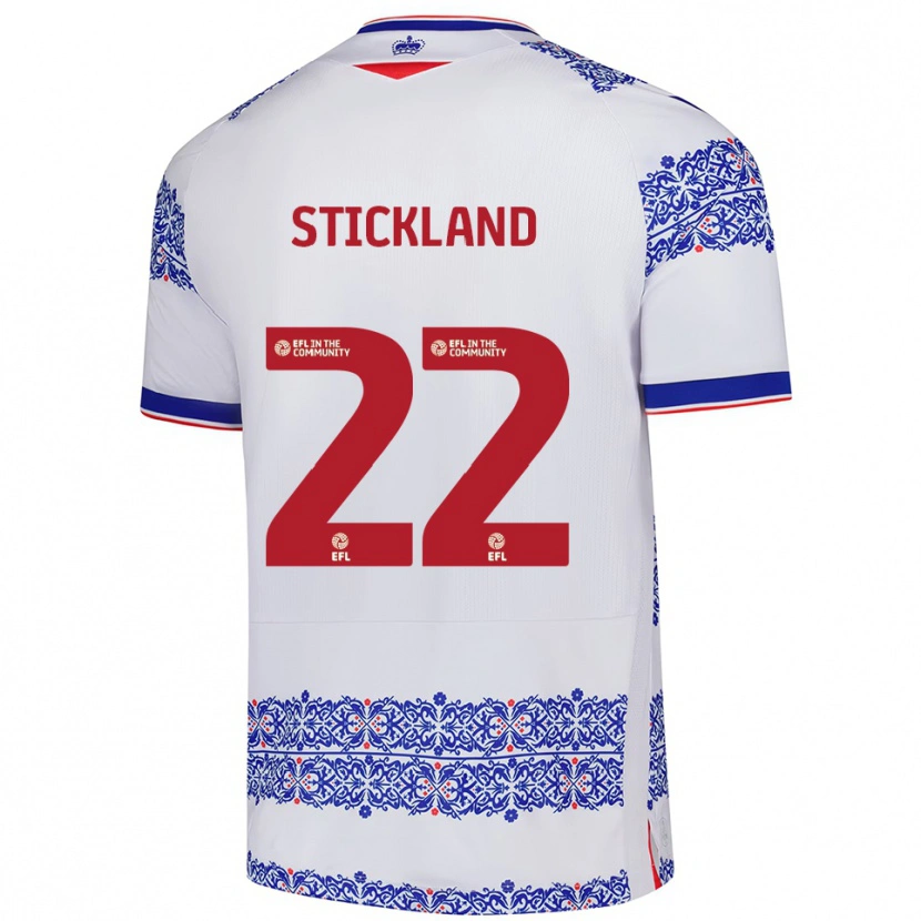 Danxen Mænd Michael Stickland #22 Hvid Blå Hjemmebane Spillertrøjer 2025/26 Trøje T-Shirt
