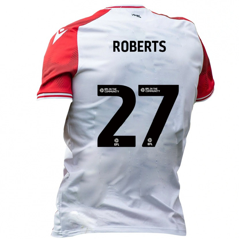 Danxen Mænd Mathaeus Roberts #27 Hvid Rød Hjemmebane Spillertrøjer 2025/26 Trøje T-Shirt