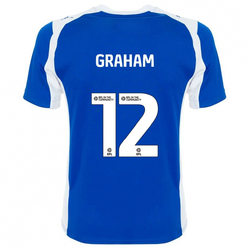 Danxen Mænd Leo Graham #12 Blå Hvid Hjemmebane Spillertrøjer 2025/26 Trøje T-Shirt