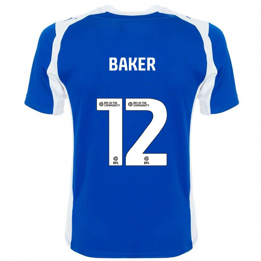 Danxen Mænd Tegen Baker #12 Blå Hvid Hjemmebane Spillertrøjer 2025/26 Trøje T-Shirt