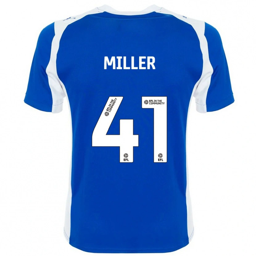 Danxen Mænd K'marni Miller #41 Blå Hvid Hjemmebane Spillertrøjer 2025/26 Trøje T-Shirt