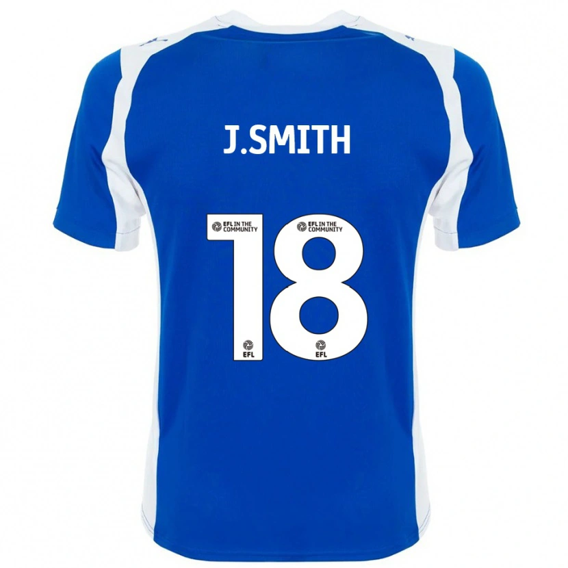 Danxen Mænd Jonny Smith #18 Blå Hvid Hjemmebane Spillertrøjer 2025/26 Trøje T-Shirt