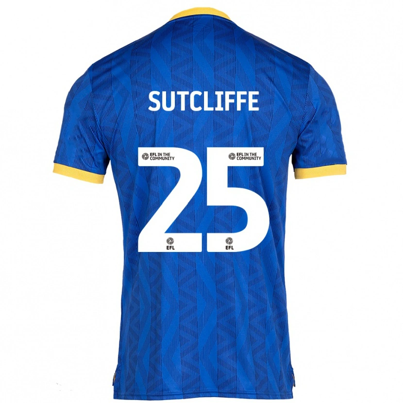 Danxen Mænd Ethan Sutcliffe #25 Marineblå Gul Hjemmebane Spillertrøjer 2025/26 Trøje T-Shirt