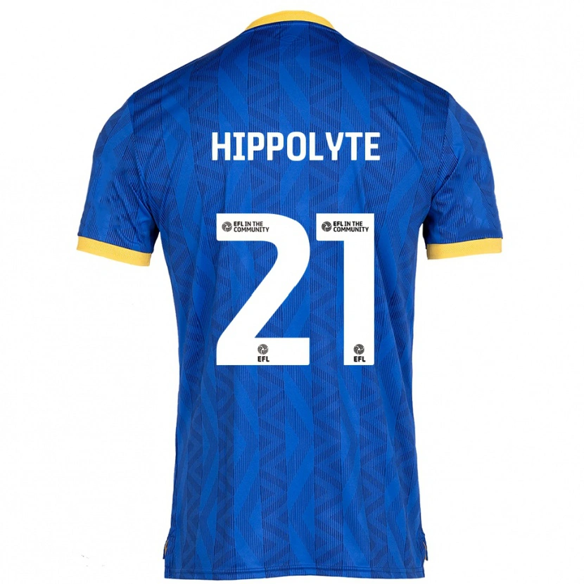 Danxen Mænd Myles Hippolyte #21 Marineblå Gul Hjemmebane Spillertrøjer 2025/26 Trøje T-Shirt